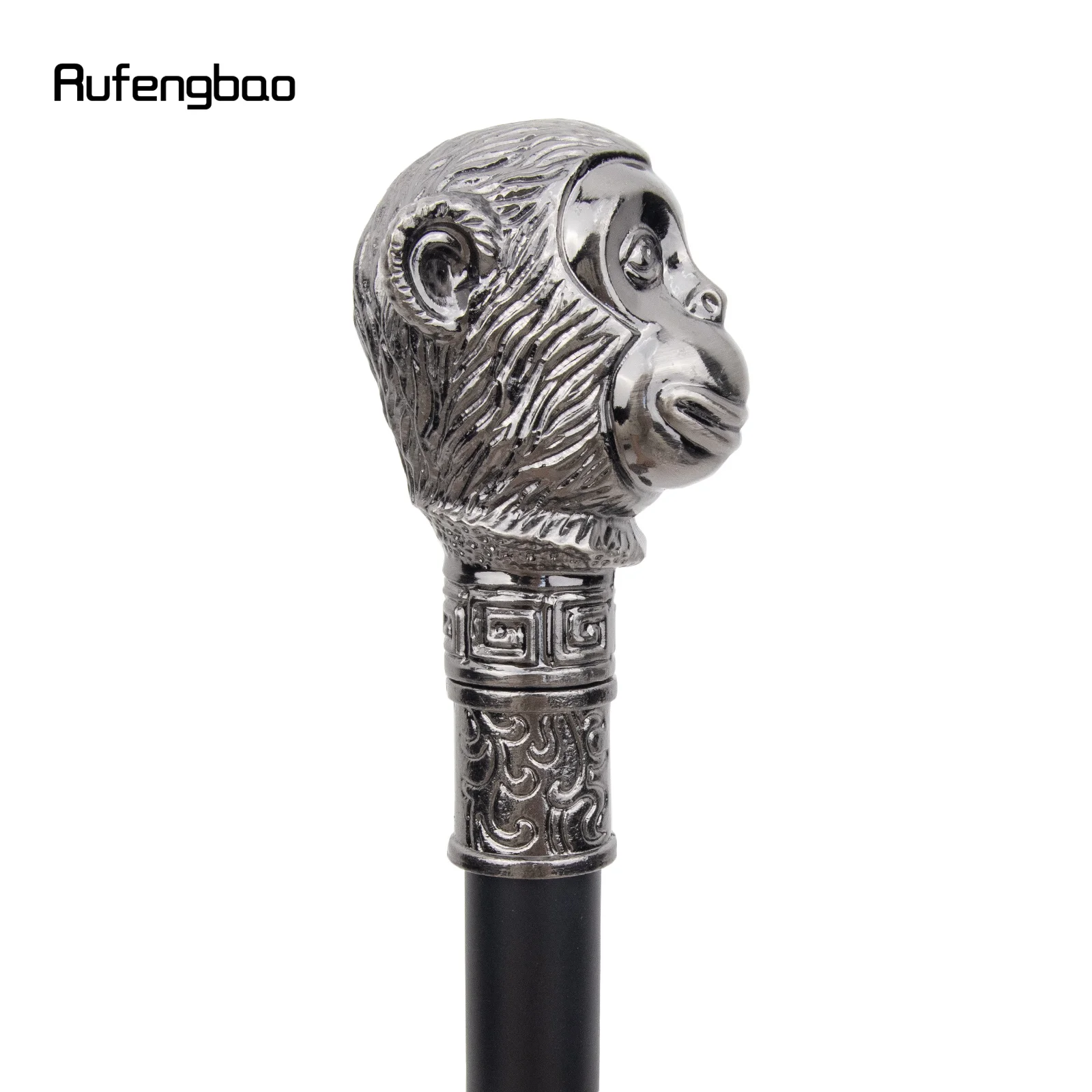 فضي القرد الحيوان الأزياء عصا الزخرفية Cospaly خمر حزب المألوف قصب Crosier أداء المرحلة قصب 93 سنتيمتر