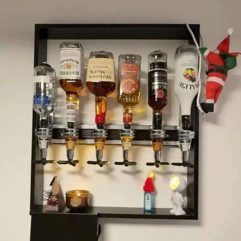 Self-service wine mixing cabinet, bar wall-mounted wine bottle rack upside down wine bottle rack