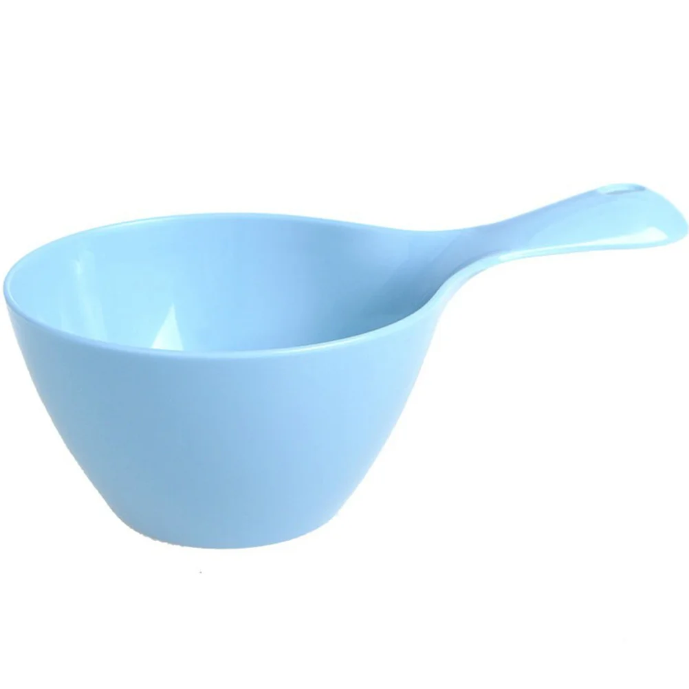 1Pc Plastic Water Ladle Wide Handle Bailer Thickened Water Dipper Water Container for Home Restaurant Kitchen (Blue)