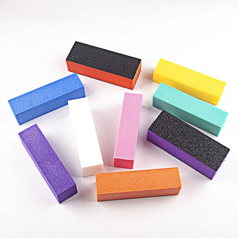 

SunShine 10Pcs/lot Mini Nail File Blocks Colorful Sponge Nail Polish Sanding Buffer Strips Polishing Manicure Art Files Tools