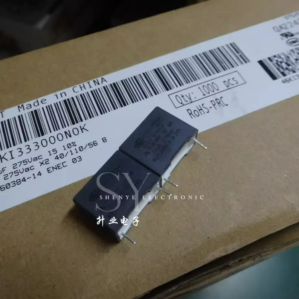 20 peças av r46ki333000n0k 0.33uf/275vac 330nf u33 334 novo capacitor de filme 15mm altura: 13.8mm