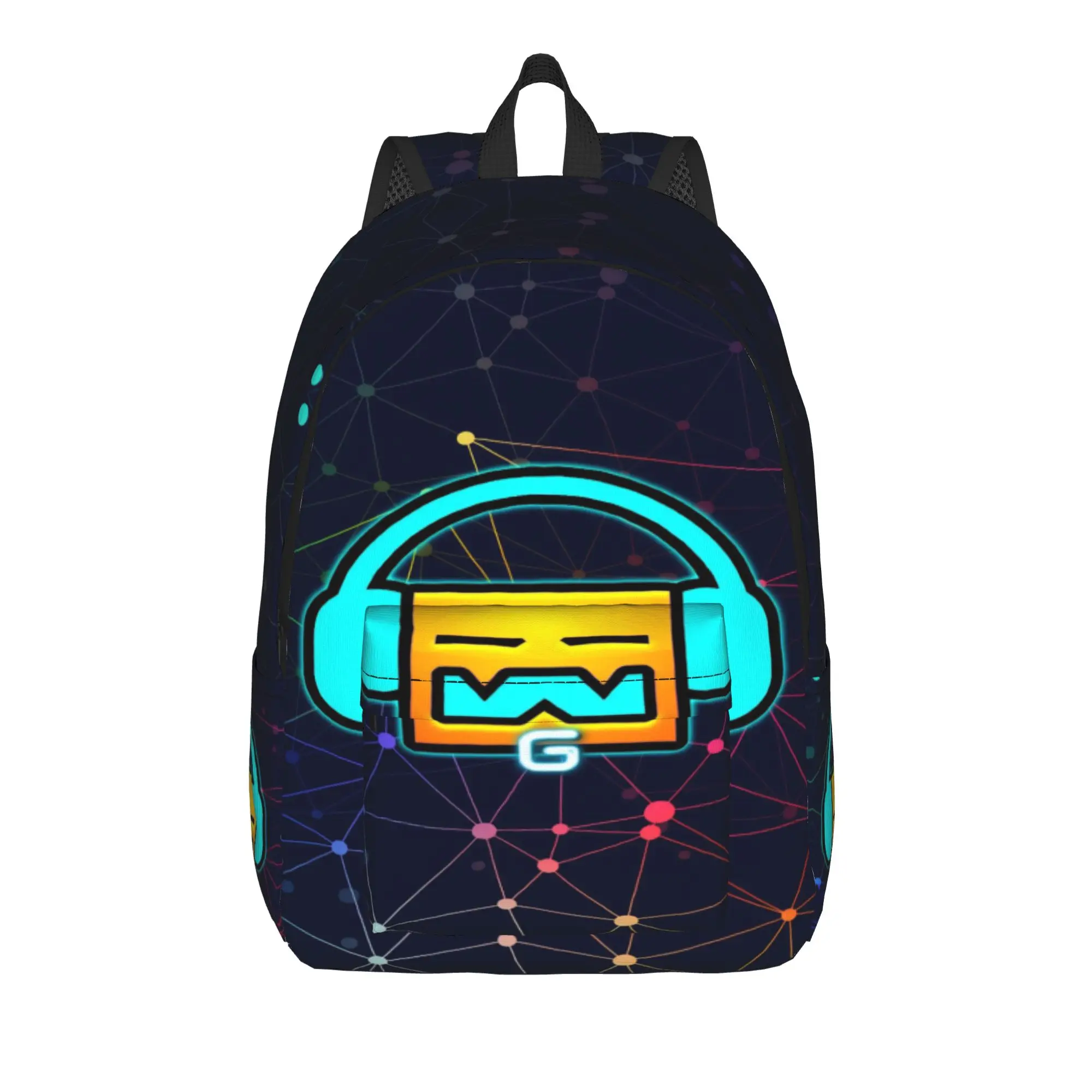 Geometry Cube game Teenage Backpack Gift Student Work  Daypack for Men Women Laptop Shoulder Bag