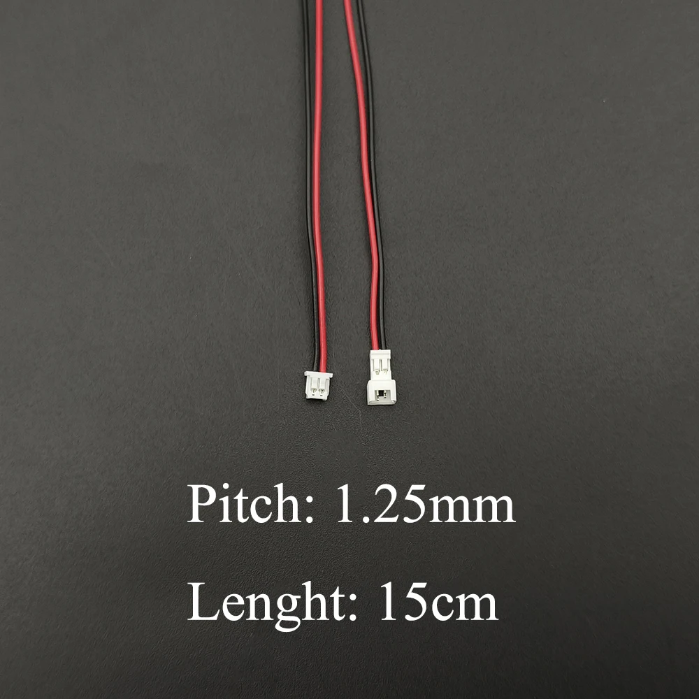 10 Paar Micro JST 1,25mm/PH 2,0/XH 2,54 2-Pin Stecker-Buchse-Verbinder 1,25mm 2,0mm 2,54mm Abstand Mit Kabeln – Detail 5