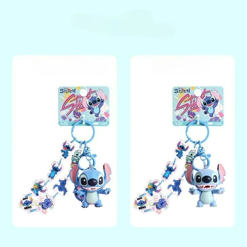 ディズニー漫画ステッチかわいい植毛立体ペンダント、バックパックオーナメント、キーホルダー、誕生日プレゼント