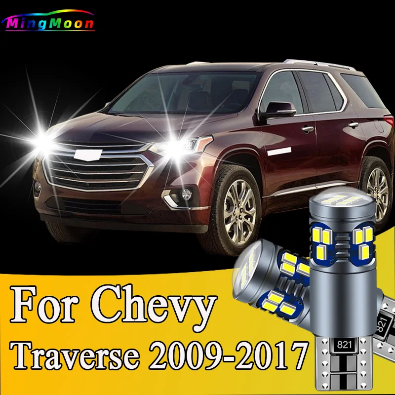 2Pcs T10 LED Bulbs Parking Lamp Car Interior Clearance Lights For Chevrolet Chevy Traverse 2009-2014 2015 2016 2017