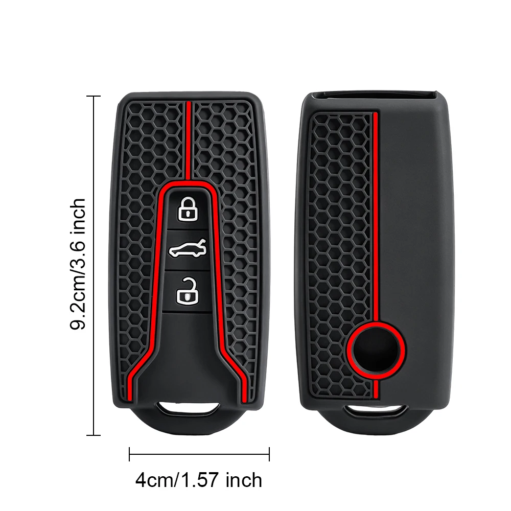 3 Button Remote Silicone Key Case Holder Fobs for Volkswagen VW MLB Magotan B8 Passat Touareg 2017- 2021 Keyless Wallet Jacket view 6