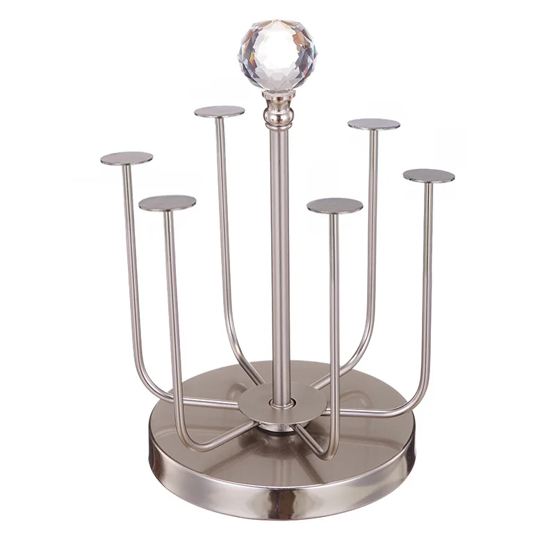 الإبداعية الفولاذ المقاوم للصدأ حامل الكأس المنزلية الرف حامل الكأس تخزين كأس استنزاف حامل الماس كأس الماء #2