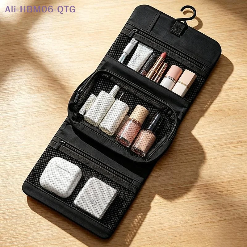*Foldable Detachable Toiletry Bag, Large Capacity Hook, Men's Business Trip Toiletries Storage Bag, Women's Travel Cosmetics Bag