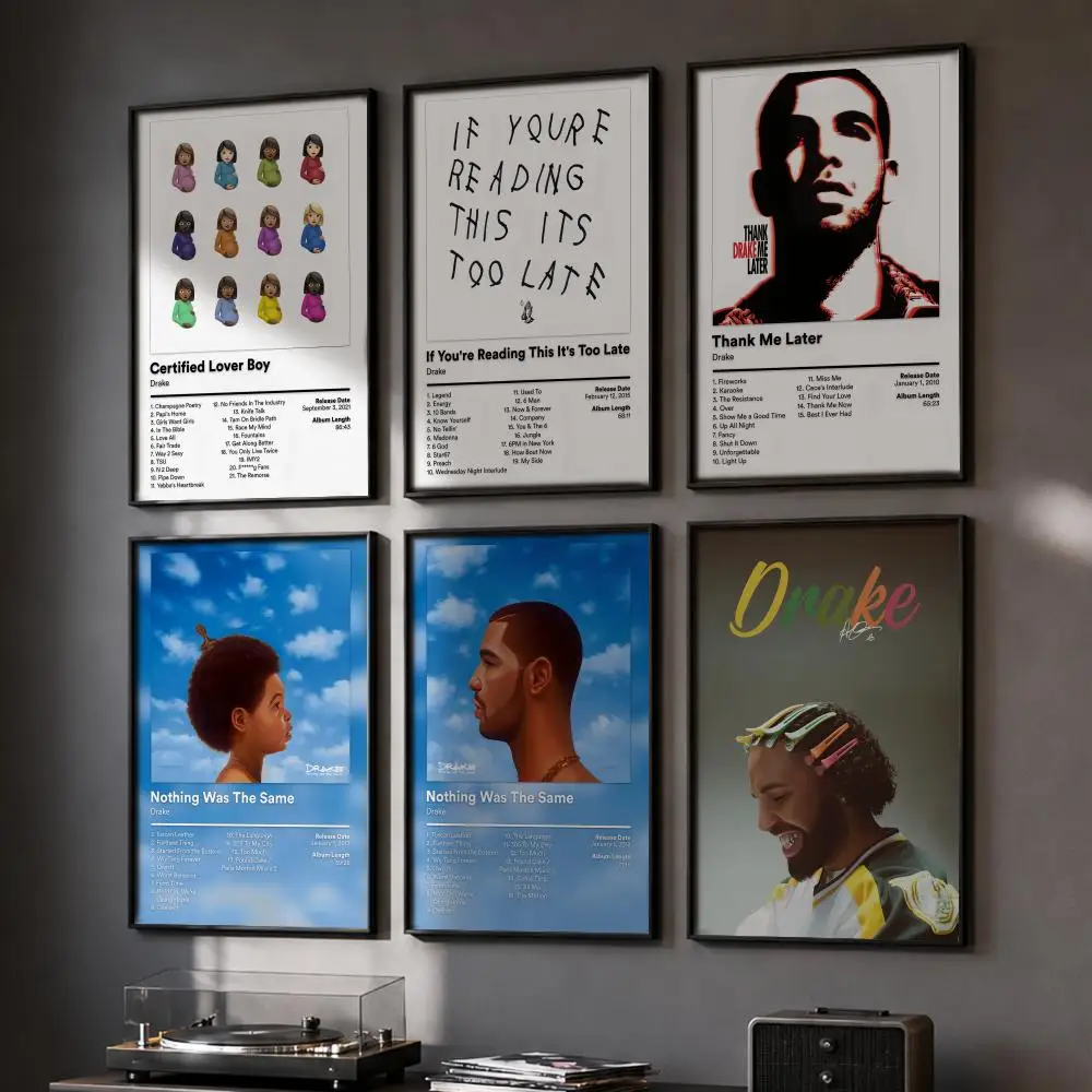 D-Drake Singer Rapper Poster HD Wall Art Wall Stickers Home Living Room Bedroom Bar Office Decor Prints