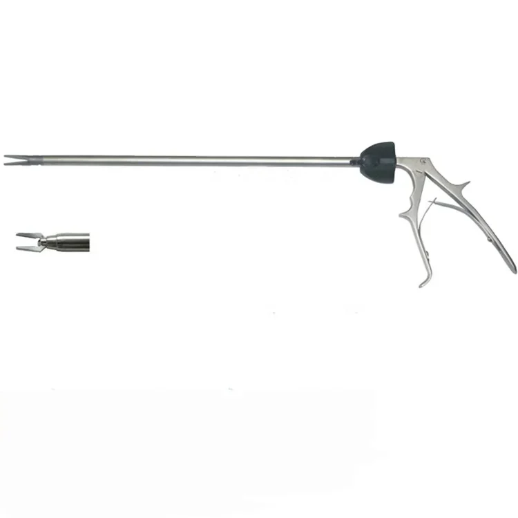 

Laparoscopic surgical autoclavable high quality endoscopic double action titanium clip applicator