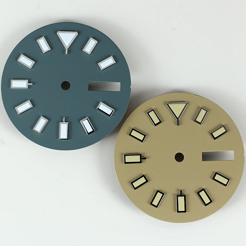 28.5mm Watch Dial nh36 day date C3 Luminous dial For nh36 Automatic Mechanical Movement Modified Tuna Canned Watch Accessories