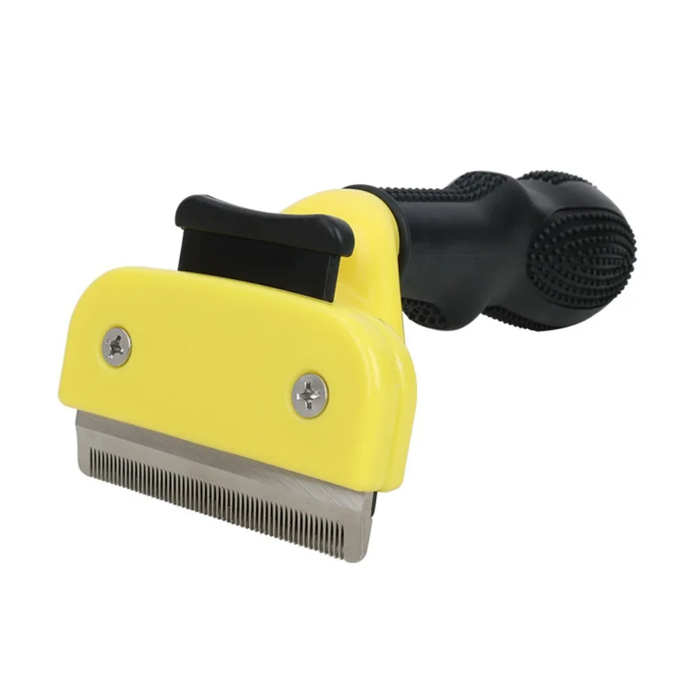 

Handheld Pet Hair Cleaning Brushes V-shaped Comb Teeth Non-slip Handle Pet Hair Remover Push To Remove Hair