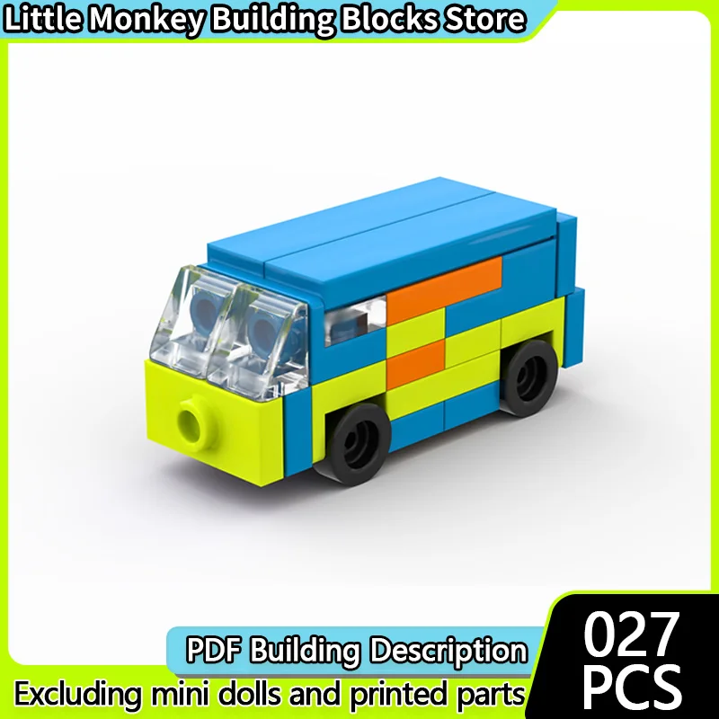 Modelo de carro de cidade moc tijolos de construção micro van-tipo caminhão tecnologia modular crianças presentes do feriado montar brinquedos terno