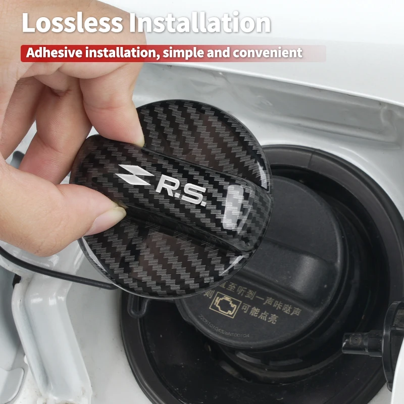 Carbon Fiber Car Fuel Tank Cap Cover Auto Exterior Accessories For Renault RS PerCarbon Fiber Car Fuel Tank Cap Cover Auto