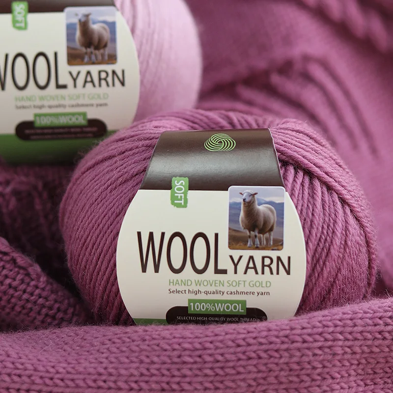 50g 100% wool thread, medium thick hand woven sweater Yarn children's yarn, hook, hat, scarf thread