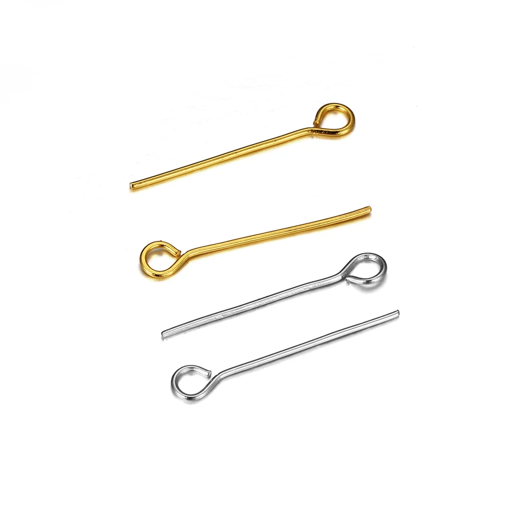 100pcs Stainless Steel 20mm Hole Flat Head Pins for Beading Bracelet Earrings Necklace DIY