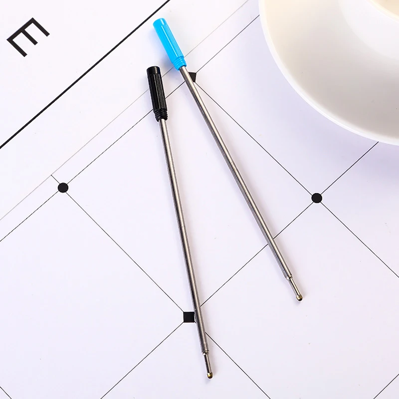

[k]10 Pcs/lot Rotating Metal Pen Refill Special Ballpoint Pen Refill Rod Cartridge Core Ink Recharge Black Blue Ink
