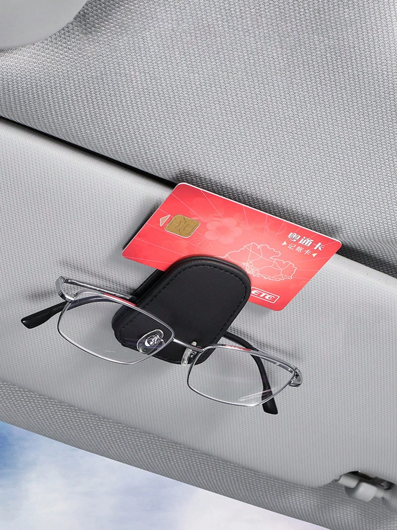 ที่ใส่แว่นกันแดดในรถยนต์ทำจากหนัง PU และโลหะระดับพรีเมียม – คลิปหนีบบังแดดอเนกประสงค์สำหรับรถยนต์ 99% รุ่นต่างๆ, ตัวหนีบยืดหยุ่นแข็งแรง, ป้องกันรอยขีดข่วน