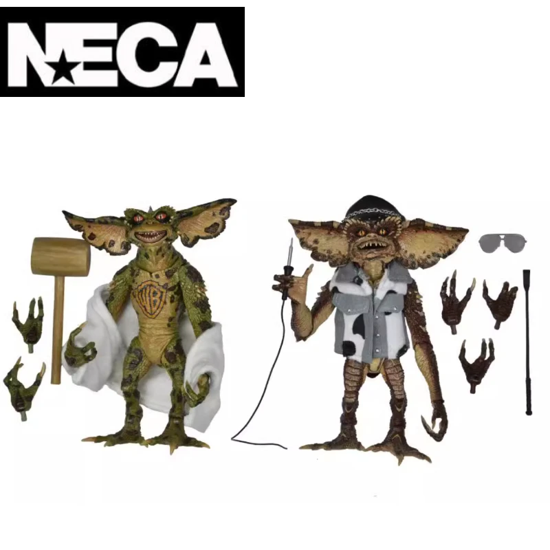 In Stock NECA Original Gremlins Tattooed Version of The Little Monster Elf Double Cover Movable Collection Gift for The Boy