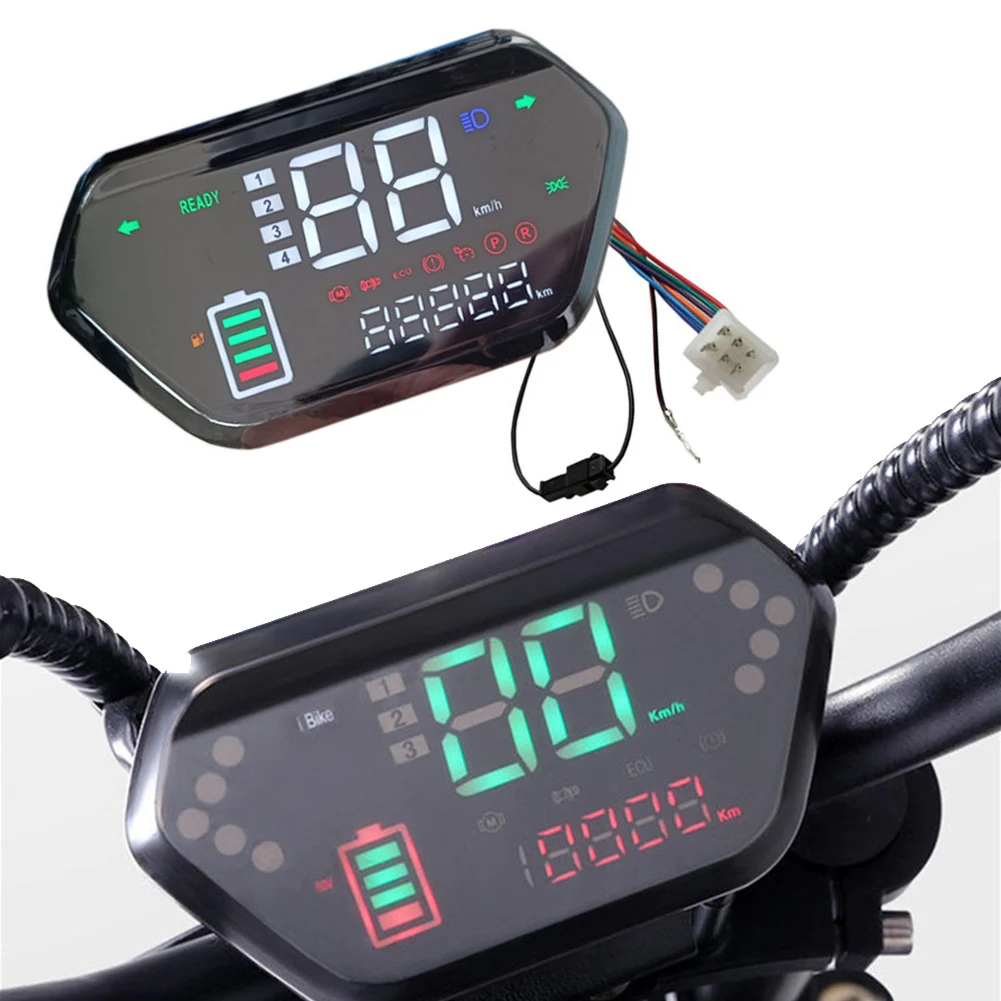 1×48V/60V/72V E-bike LCD Display Meter Control Panel Speedmeter Screen For E-Bike/Electric Scooter/Motor Dashboard Accessories