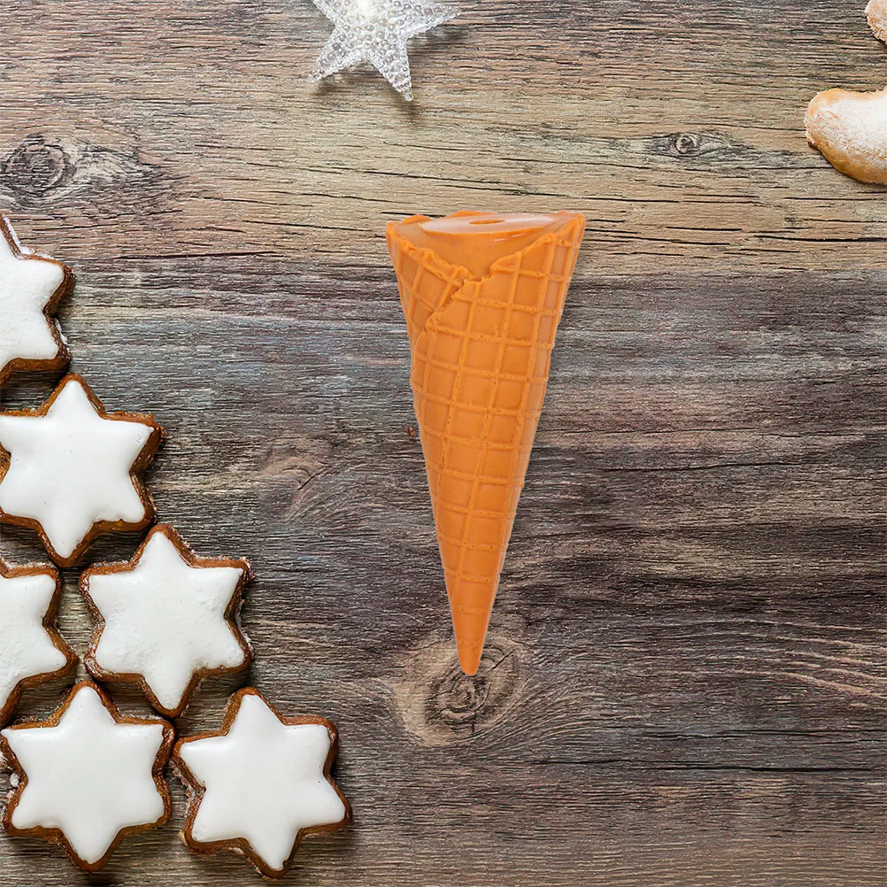 

2Pcs IceCreamEggTray RealisticCrispyCone DurableMaterial VersatileApplication ReusableDesign SimulatedCones Decor