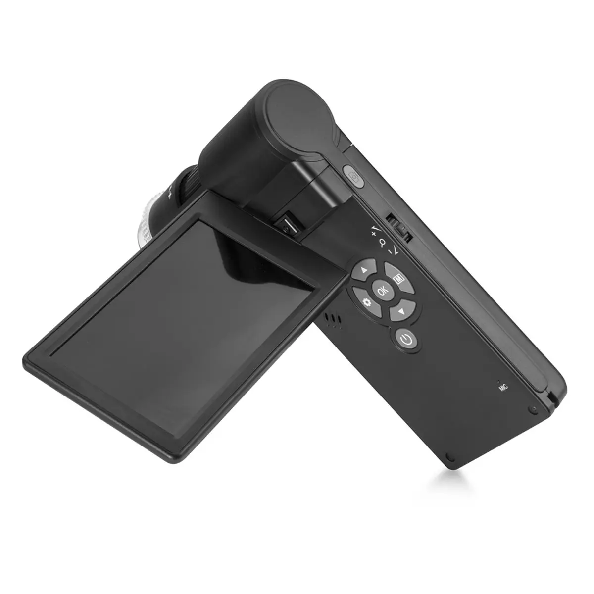 4Inch Digital Microscope with Polarizer 10x-300x Foldable Magnifier Camera Portable Electronic Inspection Tool EU PLUG