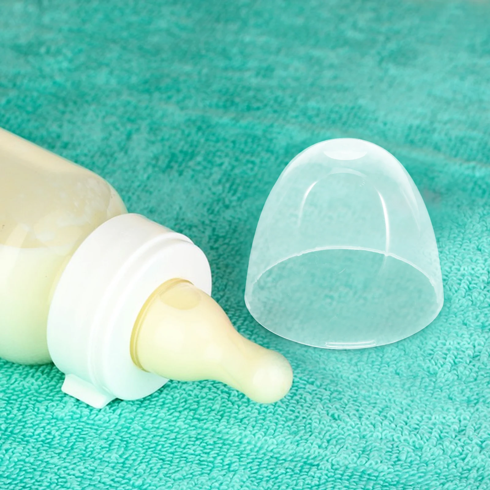 

4 Pcs Baby Bottle Accessories Clear Reusable Caps Leak Proof Milk Replacement Lids Feeding Bottles Cap Parts Plastic Smooth