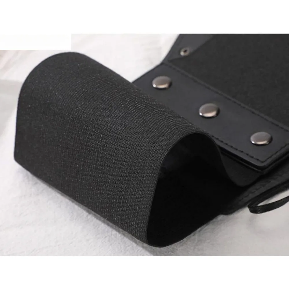 Cintura da donna Cintura elastica con lacci nera Cintura con corsetto legato Cintura elastica in vita