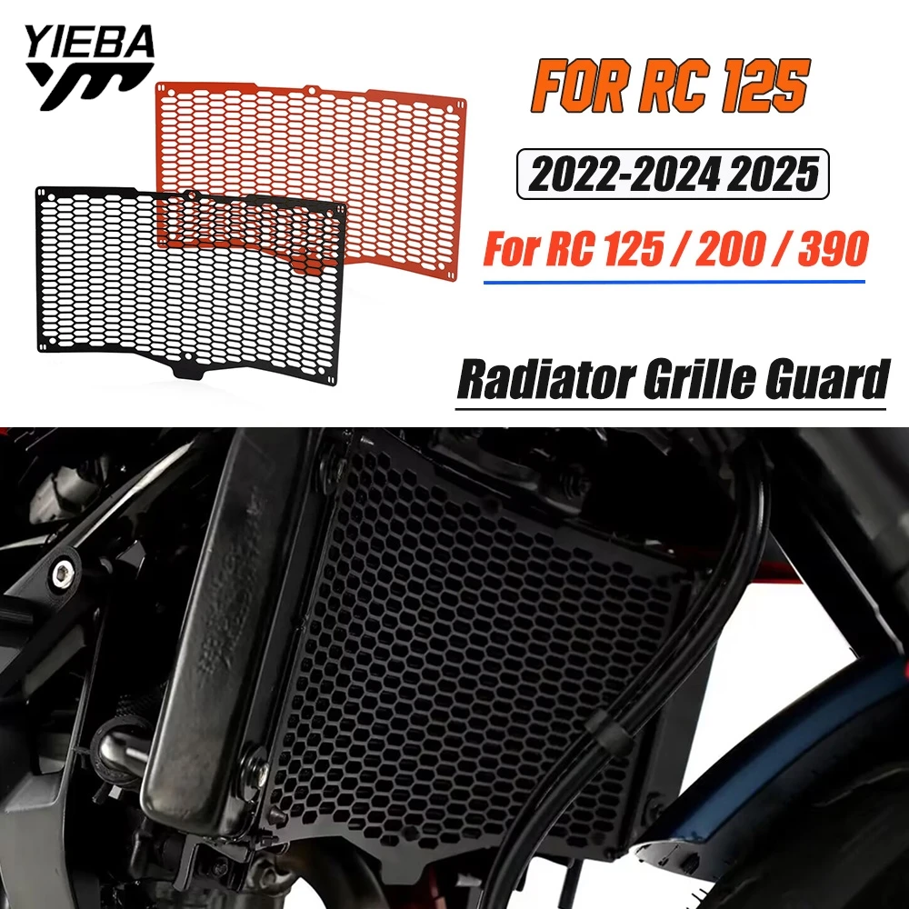 

Motorcycle Accessories Radiator Grille Cover Guard Protector For RC 125 / 200 / 390 2022 2023 2024 2025 Water Tank Cover Protect