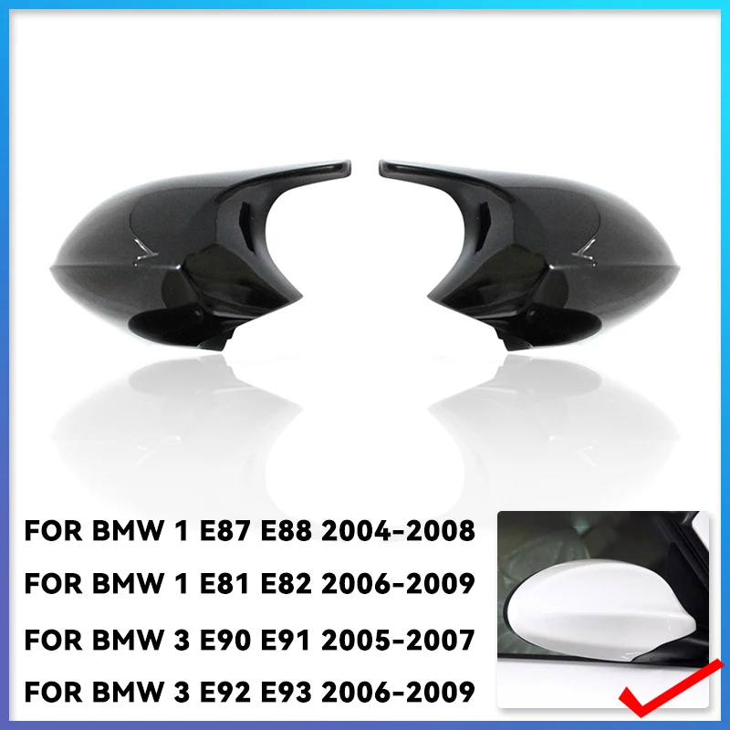 E90 E91 Zwart M3 Stijl Cover E81 E82 E87 E88 voor BMW 1 3 Serie E92 E93 Koolstofvezel M Look Achteruitkijkspiegel Cap Auto Accessoires - afbeelding 1