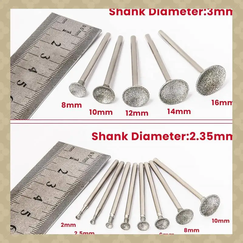AB45 Stone Carving Set Diamond Burr Bits Compatible With For Dremel, 26PCS Polishing Kits Rotary Tools Accessories