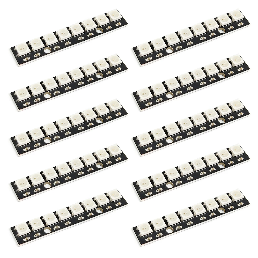 10PCS 8 Bits WS2812 5050 RGB LED Built-in Full Color-Driven Development Board