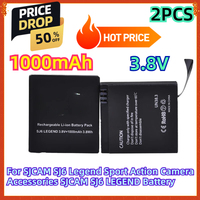 For SJCAM SJ6 Legend Sport Action Camera Accessories 1000mAh SJCAM SJ6 LEGEND Battery 2PCS