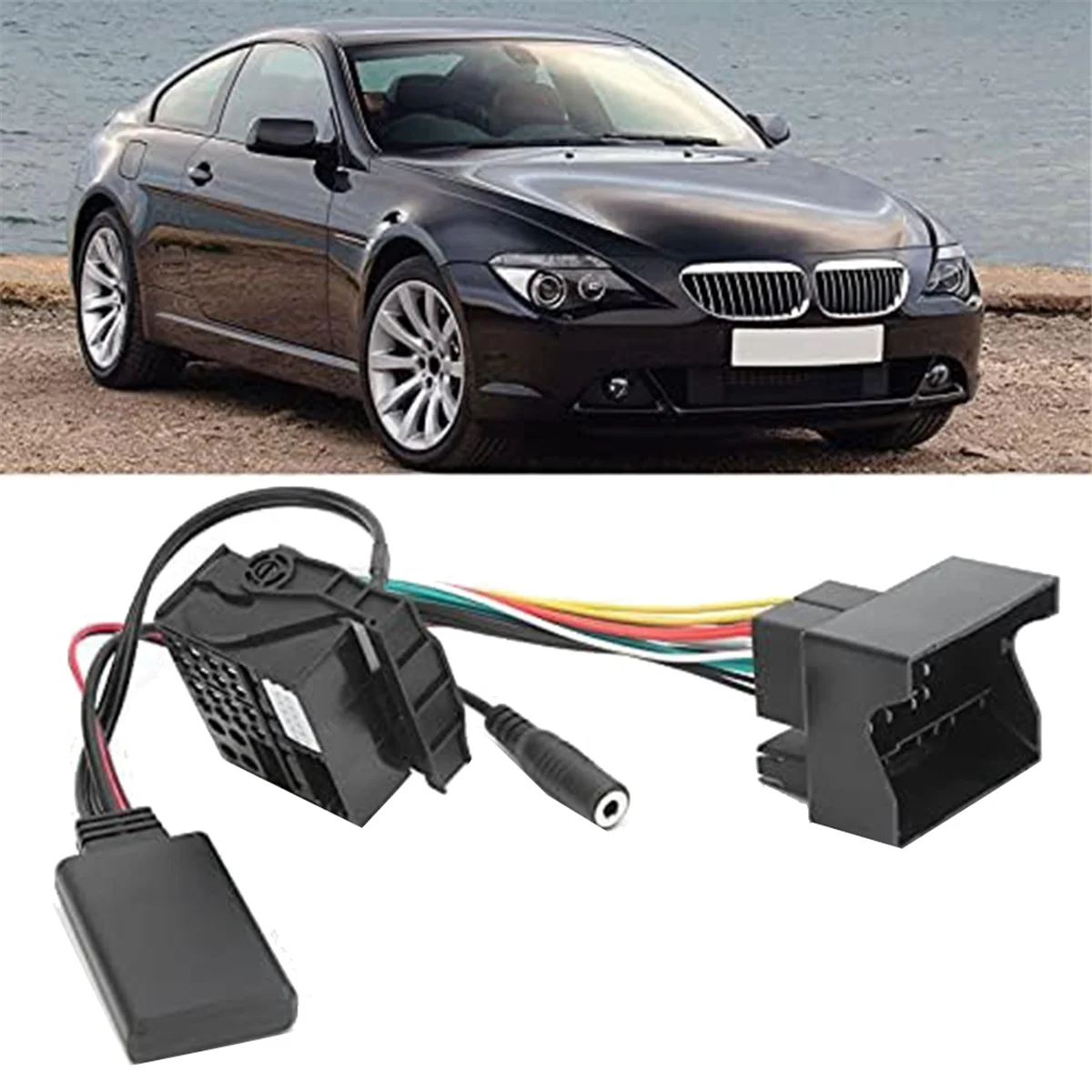 2Set Auto Radio Bluetooth 5.0 Muziek Aux Kabel Handsfree Adapter Harnas Kit Voor Bmw E60 E63 E90 E91