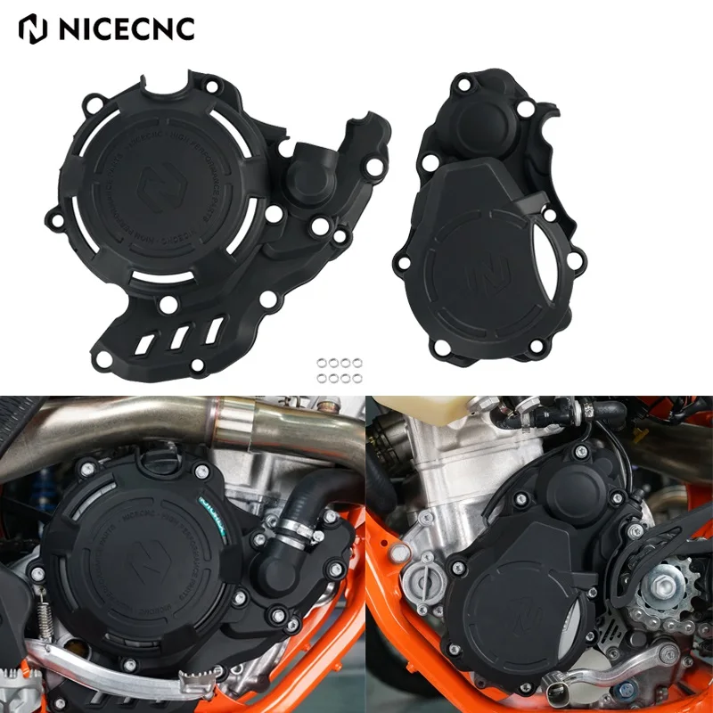 

For KTM EXC-F 350 EXC-F 250 Motorcycle Crankcase Guard Protector Ignition Clutch Cover Kit For Husqvarna FE 350 FE 250 2017-2023