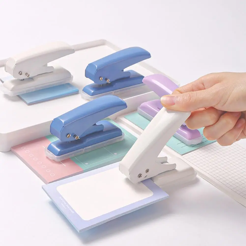 Single Hole Punch 40 Sheets Capacity Hole Puncher Adjustable Punch Position for Paper Cards Leather Precise Alignment Hole Punch