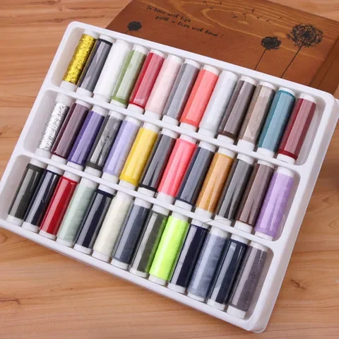 

Polyester Yarn Sewing Thread Roll Machine Hand Embroidery 200 Yard Each Spool For Home Sewing Kit 39 Colors 100%