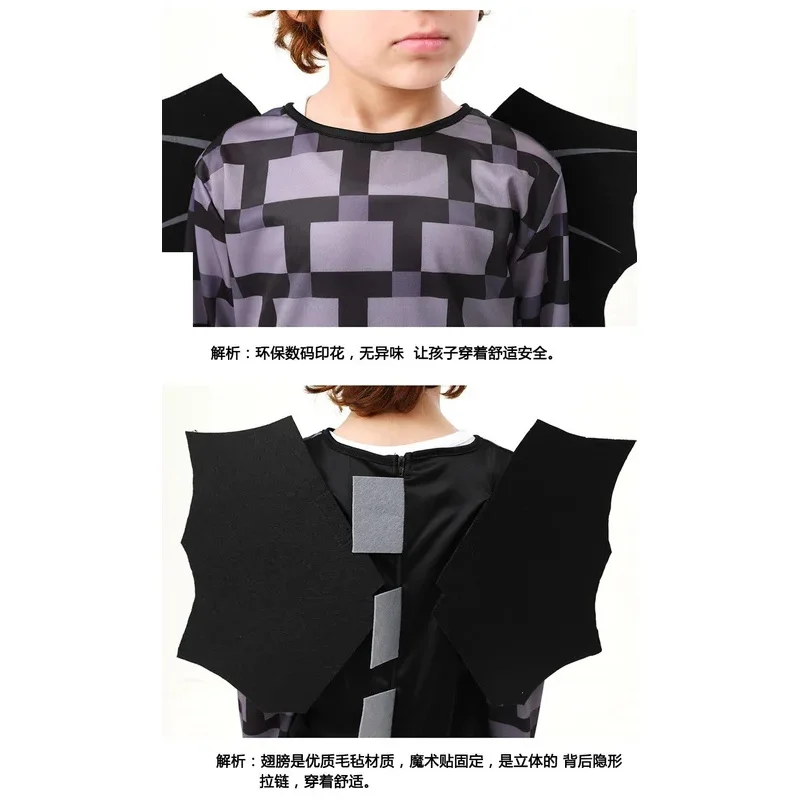 2024 New Cool 3D Jumpsuit Halloween Costumes Carnival Masquerade Party Stage Performance Bodysuit Children Fancy Outfit