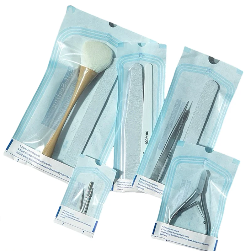 200Pcs Medical-Grade Disposable Sterilization Pouch Bags Self-Sealing for Tattoo Dental Nail Accessories Dental Medical Tools