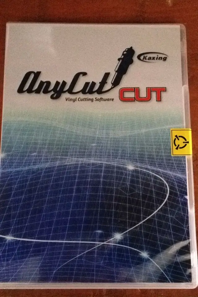 Anycut software cutter plotter professional version that includes the CUT AND OUTLINE serial and activation code insert a qr