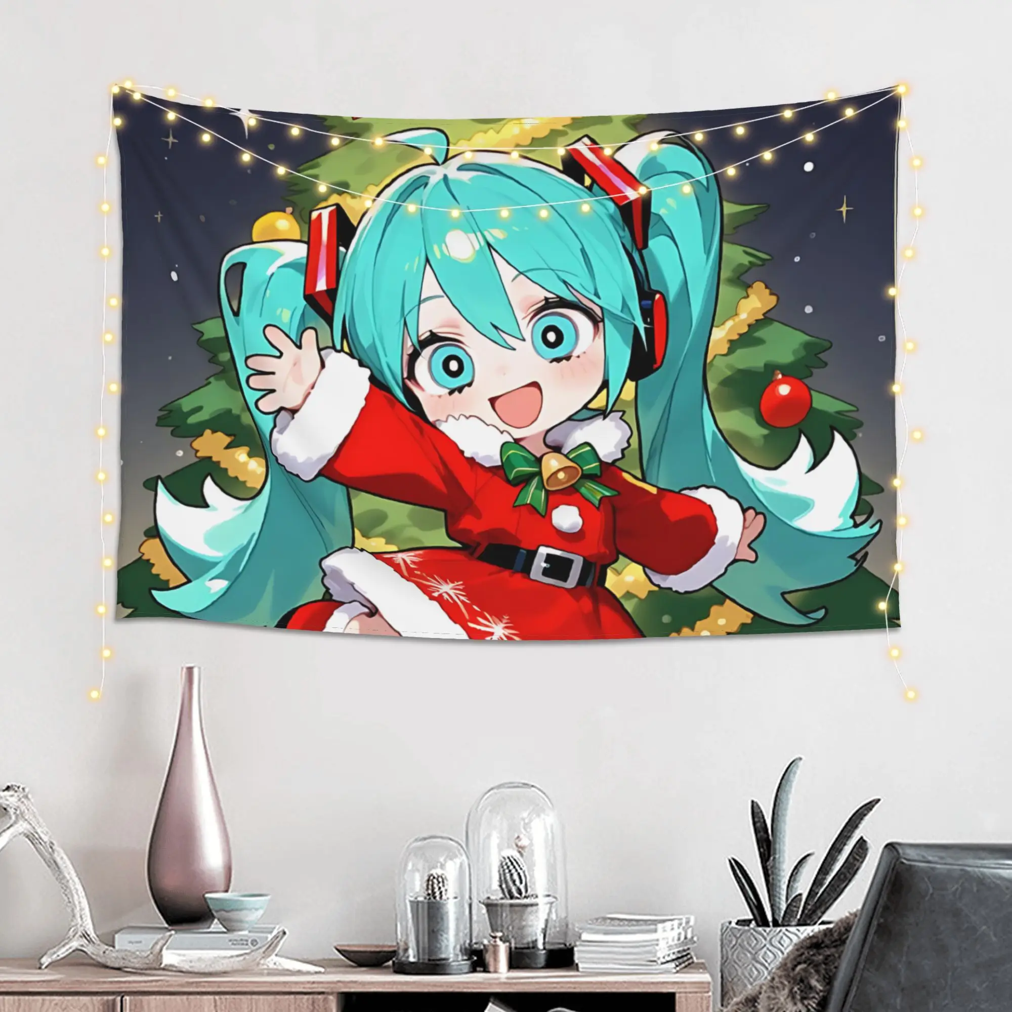 Cutecore Your Christmas Gift  Hatsune Miku Tapestry Bedroom Decoration  Wall Hanging Blanket Tapestry Cool Stuff For Room