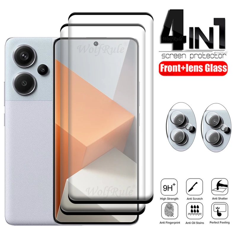 

Стекло 4 в 1 для Redmi Note 13 Pro Plus Xiaomi Redmi Note 13 Pro Plus 5G Защитное стекло экрана Redmi Note 13 Pro Plus Стекло объектива