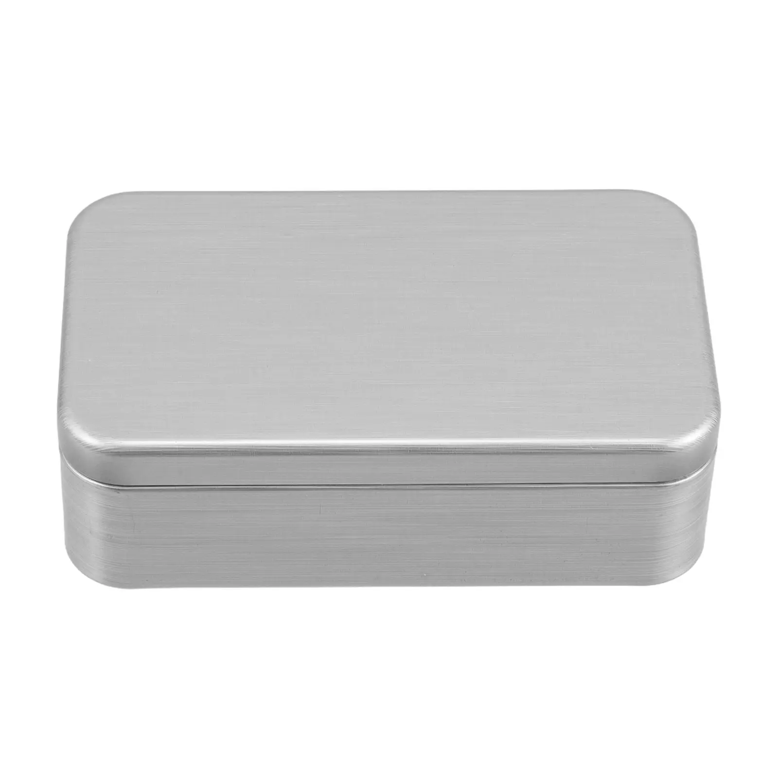 Brushed Tinplate Box Decorative Metal Container Portable Tea Storage Jewelry Organizer Mini Tin Case for Home Office