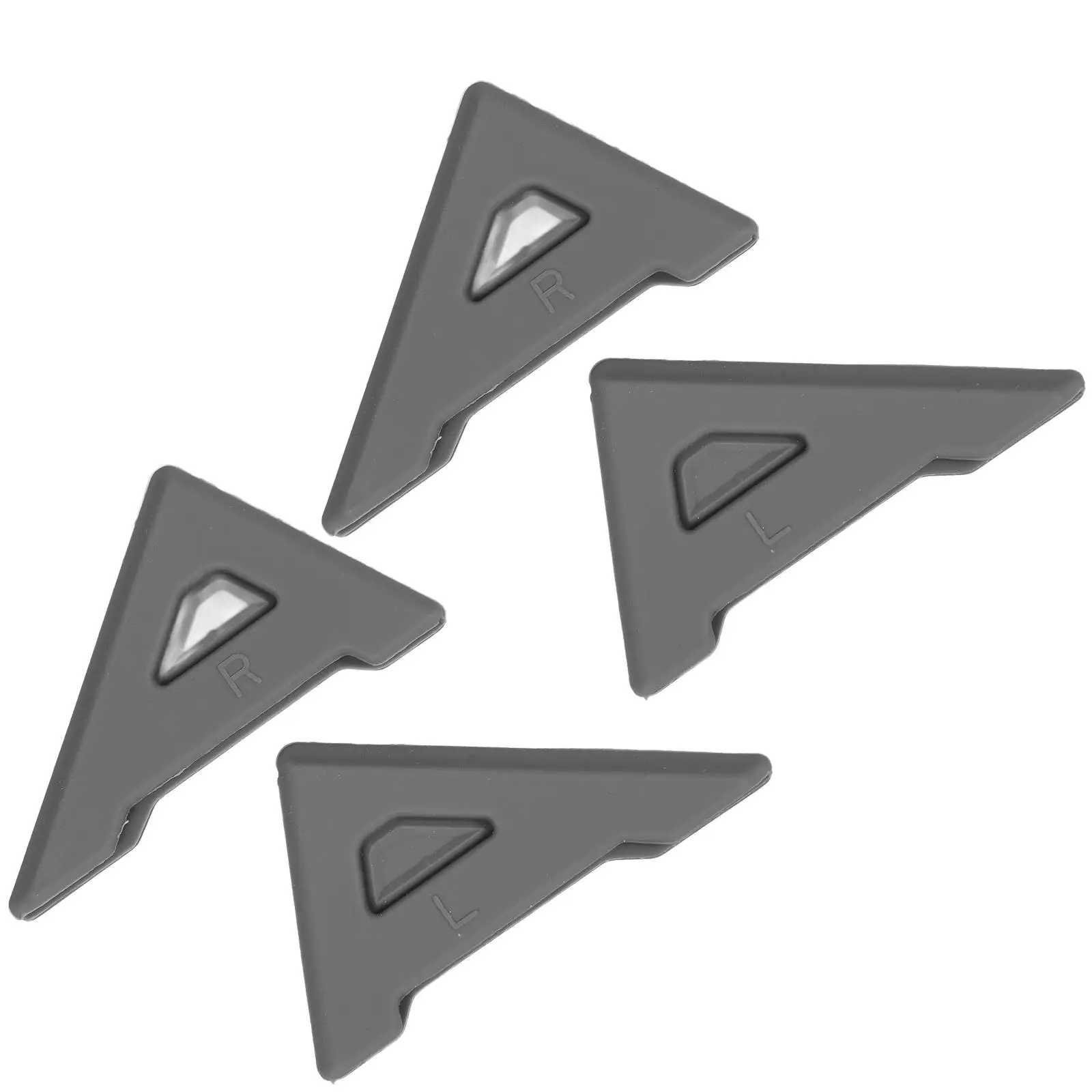 

4Pcs Car Anti-collision Stickers Black Bat Guards Silicone Practical Sturdy Door Protectors For Vehicles Car Door