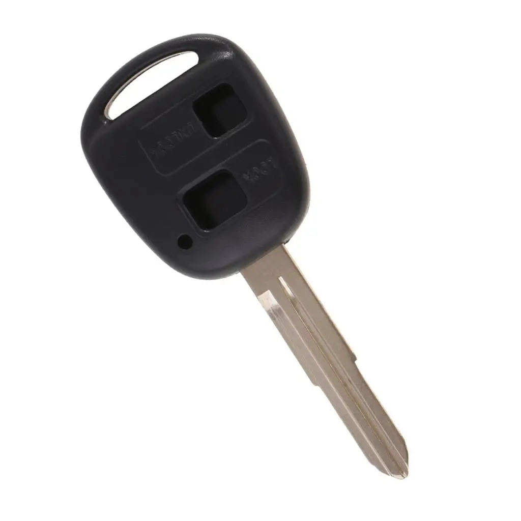 2 Button Remote Key Shell Case Fob With Uncut Blank Blade for