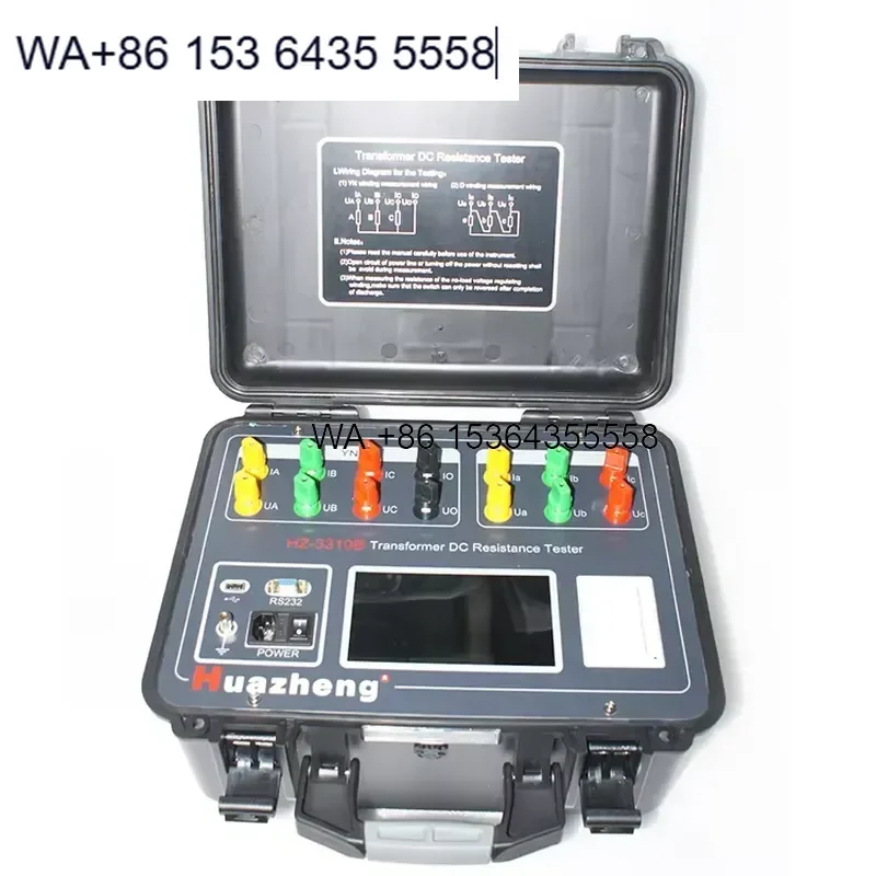 Wmwmnu for HuaZheng 10A Transformer DC Winding Coil Resistance Tester DC Resistance Test Set With 1 Year Warranty
