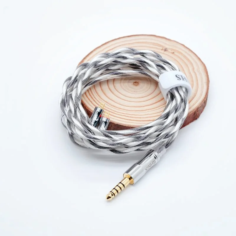 XINHS XH70 LITZ Structure 2-Core High Conductivity 7N OCC + Alloy Silver Copper Hybrid HIFI Headphones Upgrade Cable