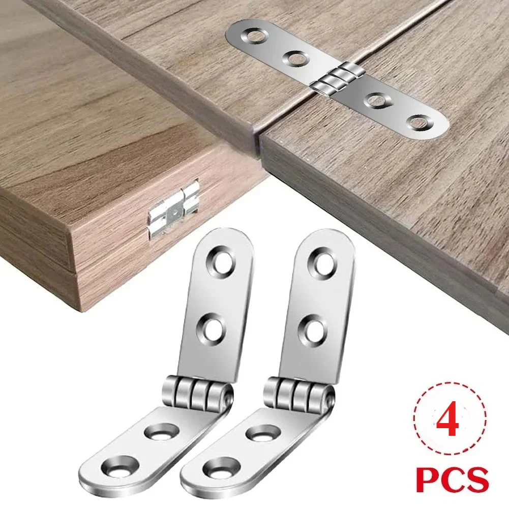 

4 шт. складные петли-защелки на 180 градусов с креплением на винтах для швейных машин, дверей шкафов, мебельной фурнитуры