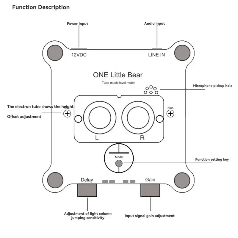 【BRILLIANT 】VU9 Mini IN9 Nixie Tube Sound Level Meter Analyzer Music Spectrum Display Desktop Rhythm Lamp EU Plug