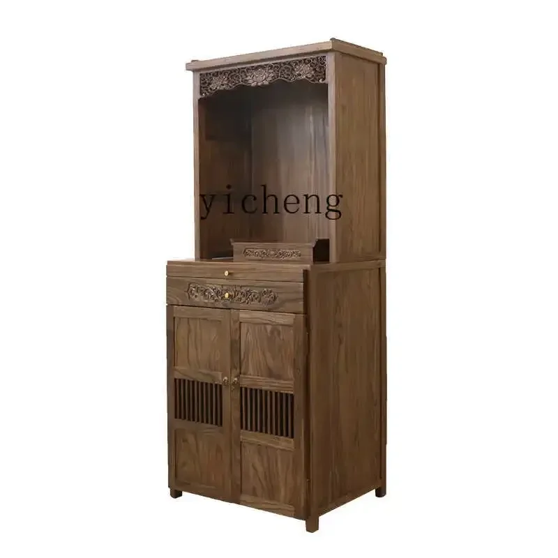 ZZTQH Buddhist shrine high base divine cabinet vertical cabinet rectangular Buddhist cabinet shrine table living room shelf tabl